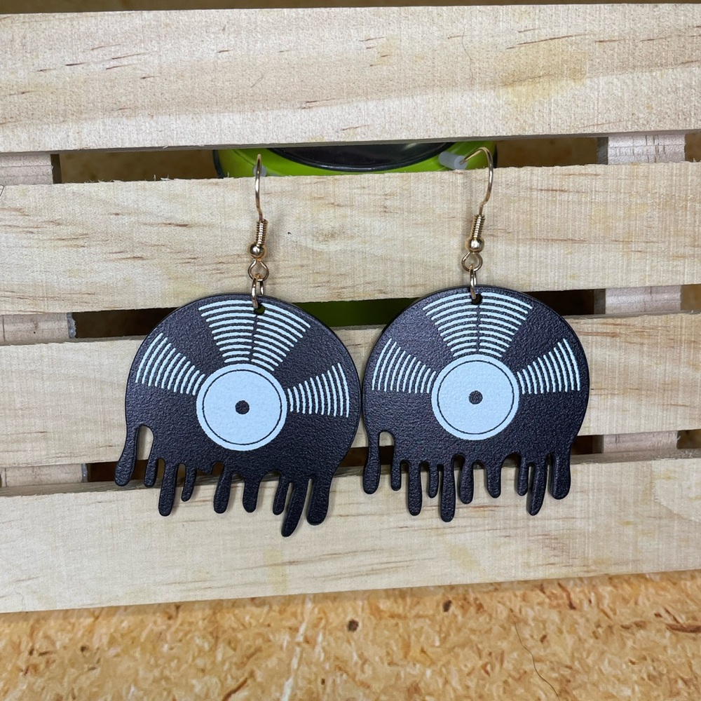 Drippy Vinyl Earrings